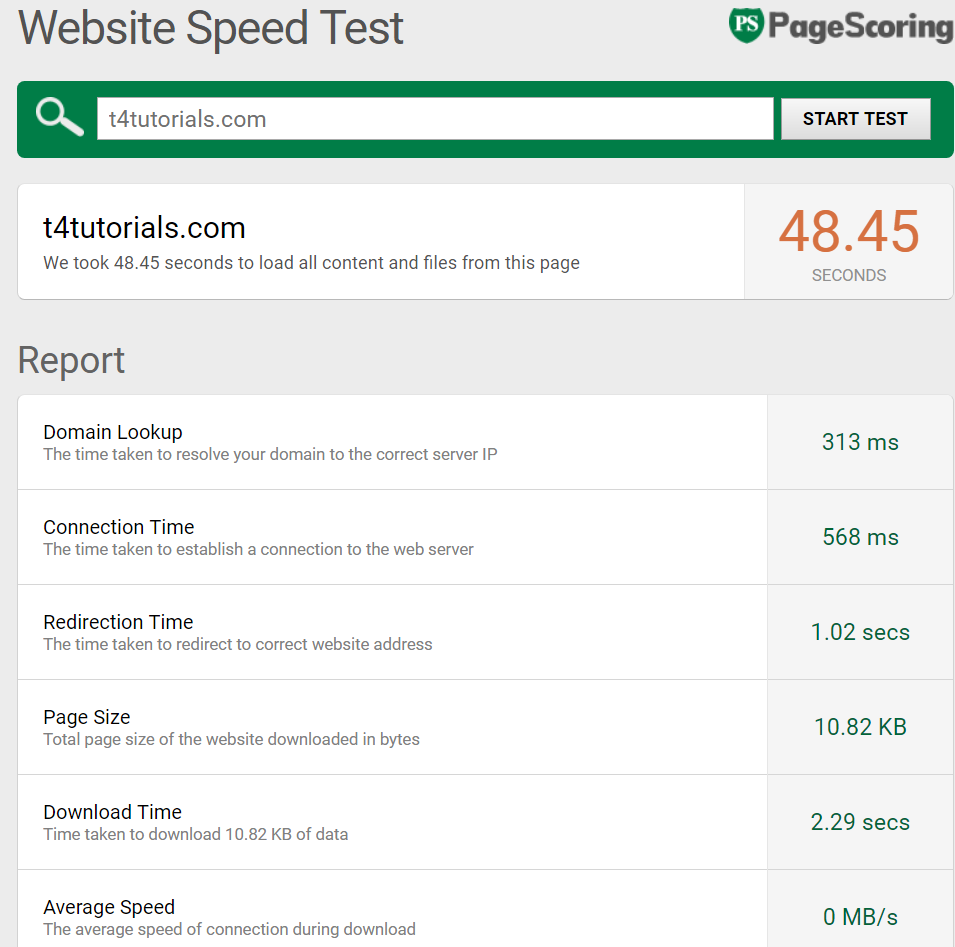 how i can test speed of my website